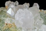 Quartz Crystals on Prehnite - Pakistan #38854-4